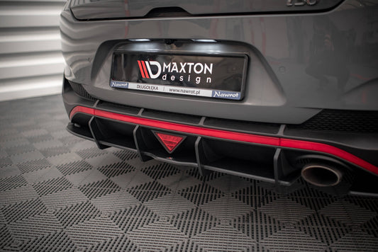 Street Pro Heck Ansatz Flaps Diffusor +Flaps für Hyundai I30 Fastback N-Line Mk3 Facelift schwarz Hochglanz