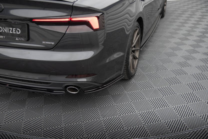 Heck Ansatz Flaps Diffusor für Audi A5 S-Line F5 Sportback  schwarz Hochglanz
