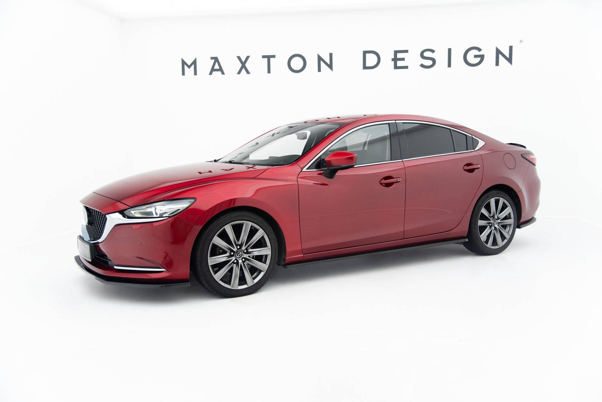 Seitenschweller Ansatz für Mazda 6 Limousine Mk3 Facelift schwarz Hochglanz