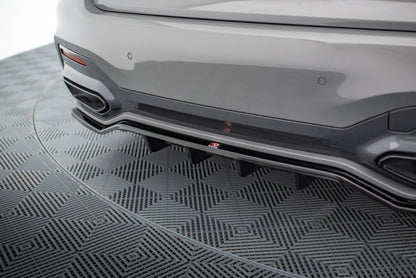 Mittlerer Cup Diffusor DTM Look Heck Ansatz V.2 für BMW 7 M-Paket G11 / G12 Facelift schwarz Hochglanz
