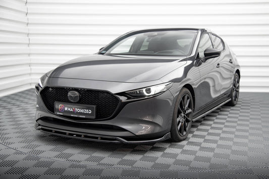 Front Ansatz V.2 für Mazda 3 Mk4 schwarz Hochglanz