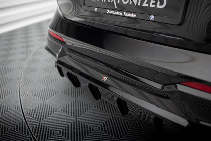 Diffusor Heck Ansatz für BMW 2 G42 schwarz Hochglanz
