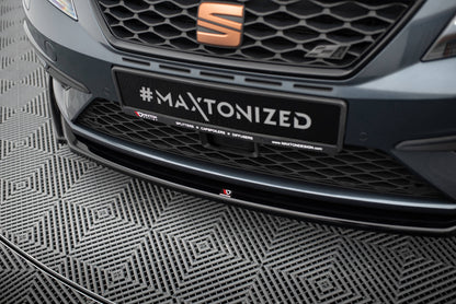Front Ansatz V.5 für Seat Leon Cupra / FR Mk3 FL schwarz Hochglanz