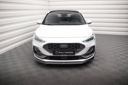 Front Ansatz V.8 für Ford Focus ST / ST-Line Mk4 Facelift schwarz Hochglanz