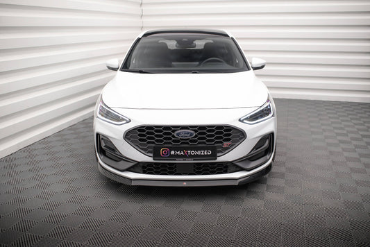 Front Ansatz V.8 für Ford Focus ST / ST-Line Mk4 Facelift schwarz Hochglanz