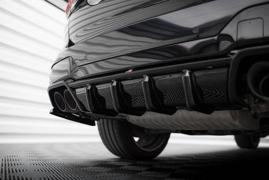 Diffusor Heck Ansatz für BMW X3 M F97 / F97 Facelift schwarz Hochglanz