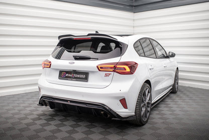 Heck Ansatz Flaps Diffusor V.3 für (Für heckansatz v.2) Ford Focus Hatchback ST Mk4  schwarz Hochglanz