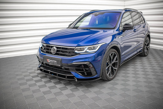 Front Ansatz V.2 für VW Tiguan R / R-Line Mk2 Facelift schwarz Hochglanz
