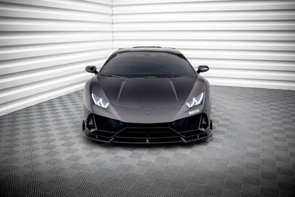 Front Ansatz für Lamborghini Huracan EVO AWD schwarz Hochglanz