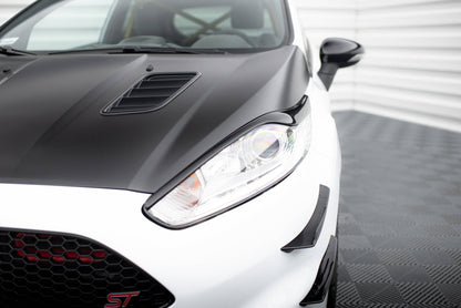 Scheinwerfer Blenden Böser Blick V.2 für Ford Fiesta ST / ST-Line / Standard Mk7 FL schwarz Hochglanz