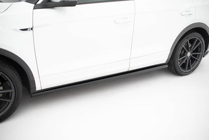 Seitenschweller Ansatz für VW T-Roc R / R-Line Mk1  schwarz Hochglanz