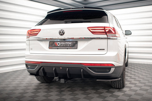 Diffusor Heck Ansatz für VW Atlas Cross Sport schwarz Hochglanz