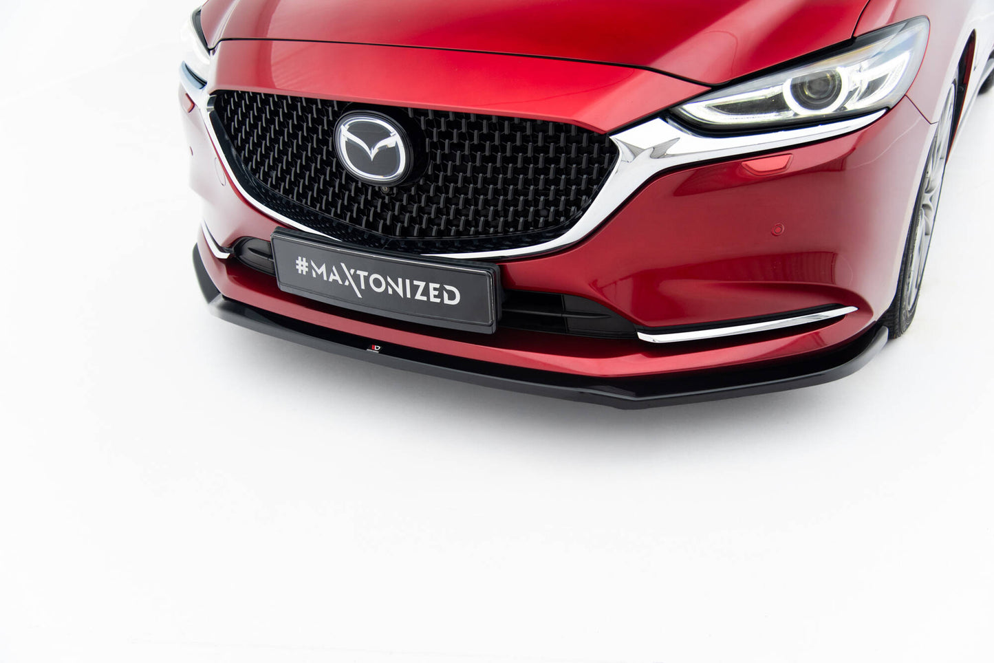 Front Ansatz V.1 für Mazda 6 Mk3 Facelift schwarz Hochglanz