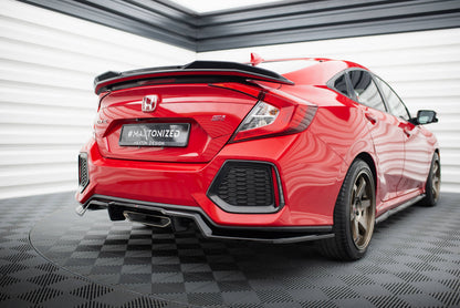 Mittlerer Cup Diffusor DTM Look Heck Ansatz für Honda Civic SI Mk10 schwarz Hochglanz