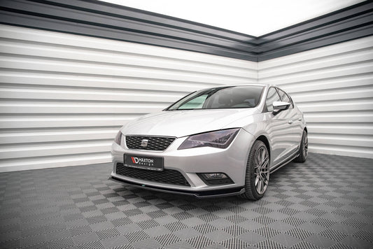 Front Ansatz V.2 für Seat Leon Mk3 schwarz Hochglanz