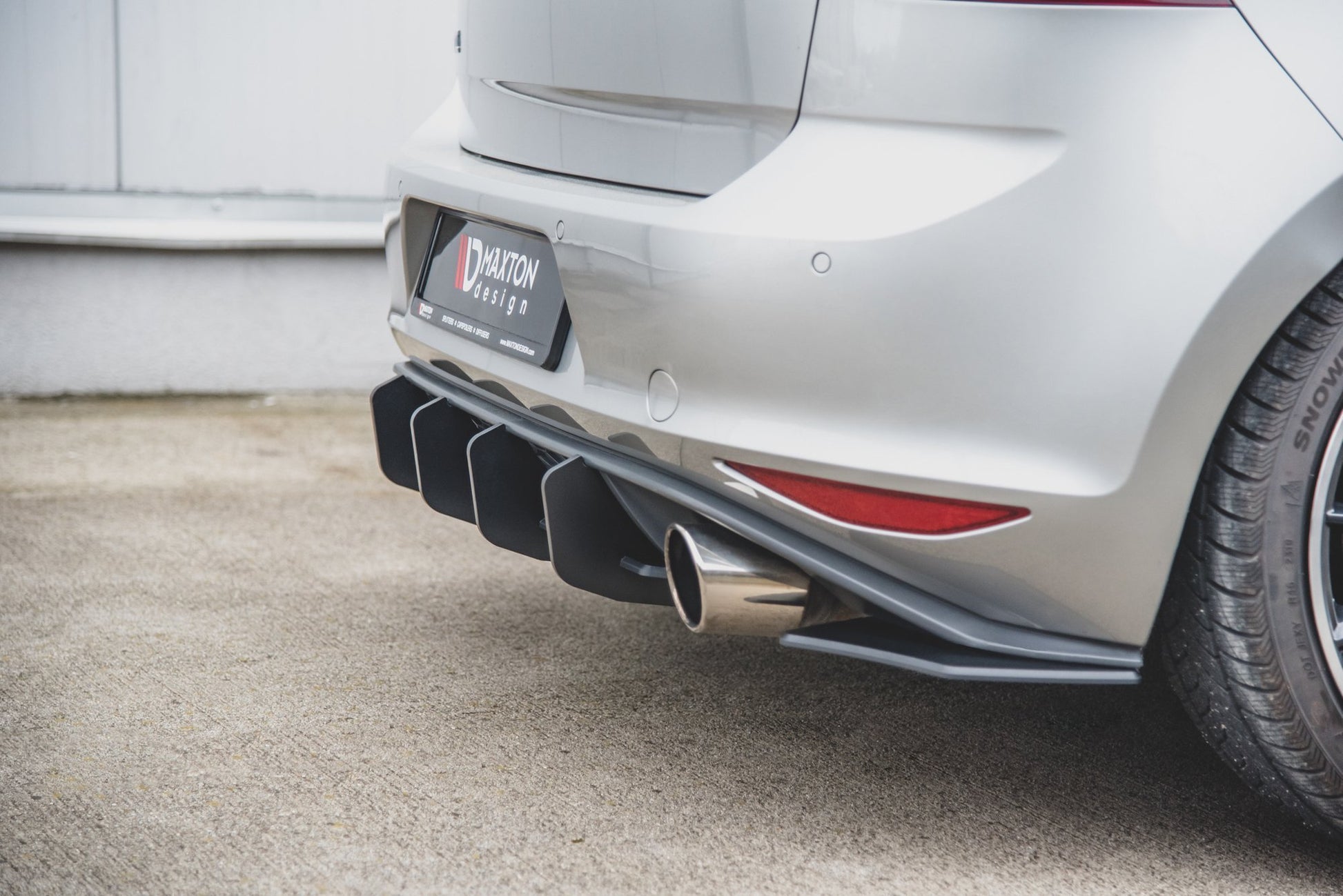 Diffusor Heck Ansatz für Heckschürze V.2 für VW Golf 7 GTI