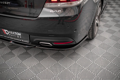 Mittlerer Diffusor Heck Ansatz für Peugeot 508 GT Mk1 Facelift schwarz matt