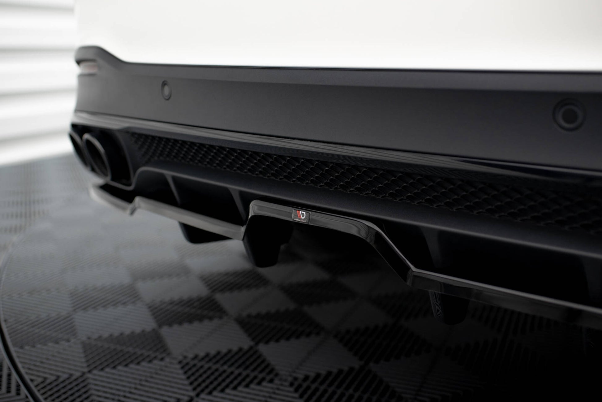 Mittlerer Cup Diffusor DTM Look Heck Ansatz für Mercedes-AMG GLE 53 / 63 W167 / W167 Facelift schwarz Hochglanz