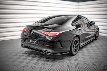 Mittlerer Cup Diffusor DTM Look Heck Ansatz für Mercedes-AMG CLS 53 C257 schwarz Hochglanz