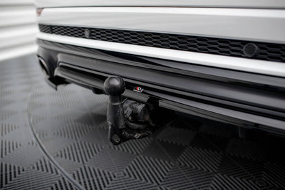 Mittlerer Cup Diffusor DTM Look Heck Ansatz für Audi SQ8 Mk1 schwarz Hochglanz