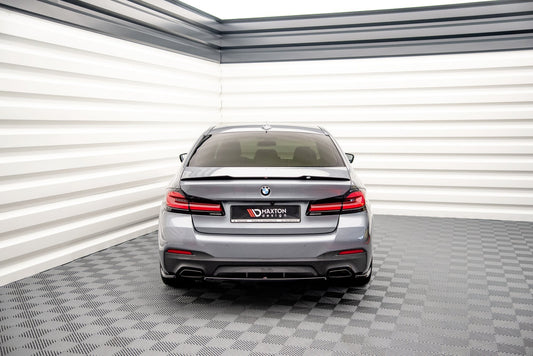 Heck Ansatz Flaps Diffusor für BMW 5er G30 Facelift M-Paket schwarz Hochglanz