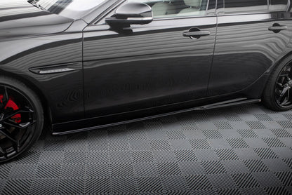 Seitenschweller Ansatz für Jaguar XE X760 Facelift schwarz Hochglanz