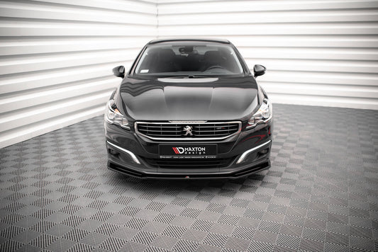 Front Ansatz V.2 für Peugeot 508 GT Mk1 Facelift schwarz Hochglanz