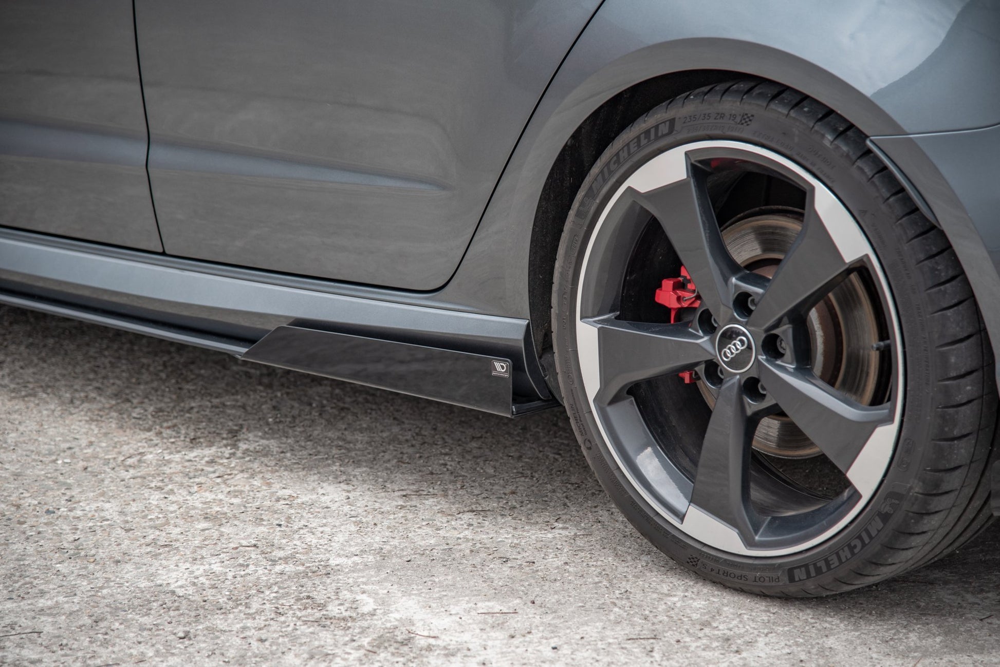 Street Pro Seitenschweller Ansatz für + Flaps Audi RS3 8V Sportback schwarz Hochglanz