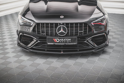 Front Ansatz V.3 für Mercedes-AMG CLA 45 Aero C118 schwarz Hochglanz