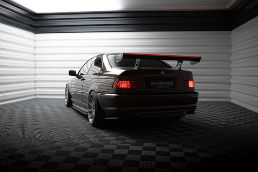Carbon Spoiler With Internal Brackets Uprights + LED BMW 3er Coupe E46