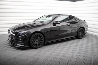 Seitenschweller Ansatz für Mercedes-Benz E-Klasse W213 Coupe (C238) / Cabriolet (A238) AMG-Line / 53 AMG schwarz Hochglanz
