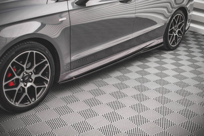 Seitenschweller Ansatz für Ford Mondeo ST-Line Mk5 Facelift schwarz Hochglanz