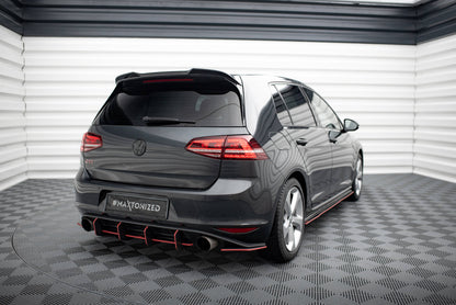 Spoiler CAP 3D für VW Golf R / R-Line / GTI Mk7 schwarz Hochglanz