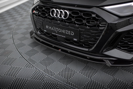 Front Ansatz V.1 für Audi RS3 Sportback 8Y schwarz Hochglanz