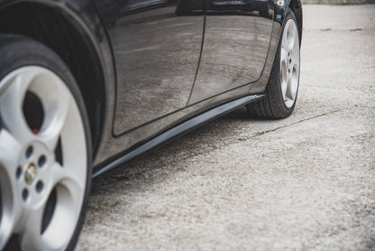 Seitenschweller Ansatz für Alfa Romeo 156 Facelift schwarz Hochglanz