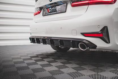 Diffusor Heck Ansatz für BMW 3er G20 / G21 schwarz Hochglanz