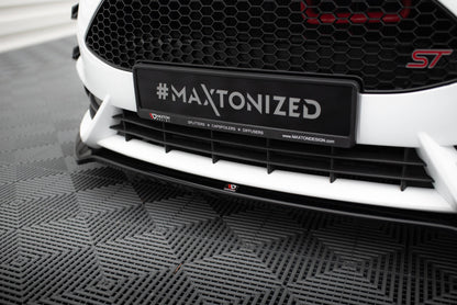 Front Ansatz V.5 für Ford Fiesta ST Mk7 Facelift schwarz Hochglanz