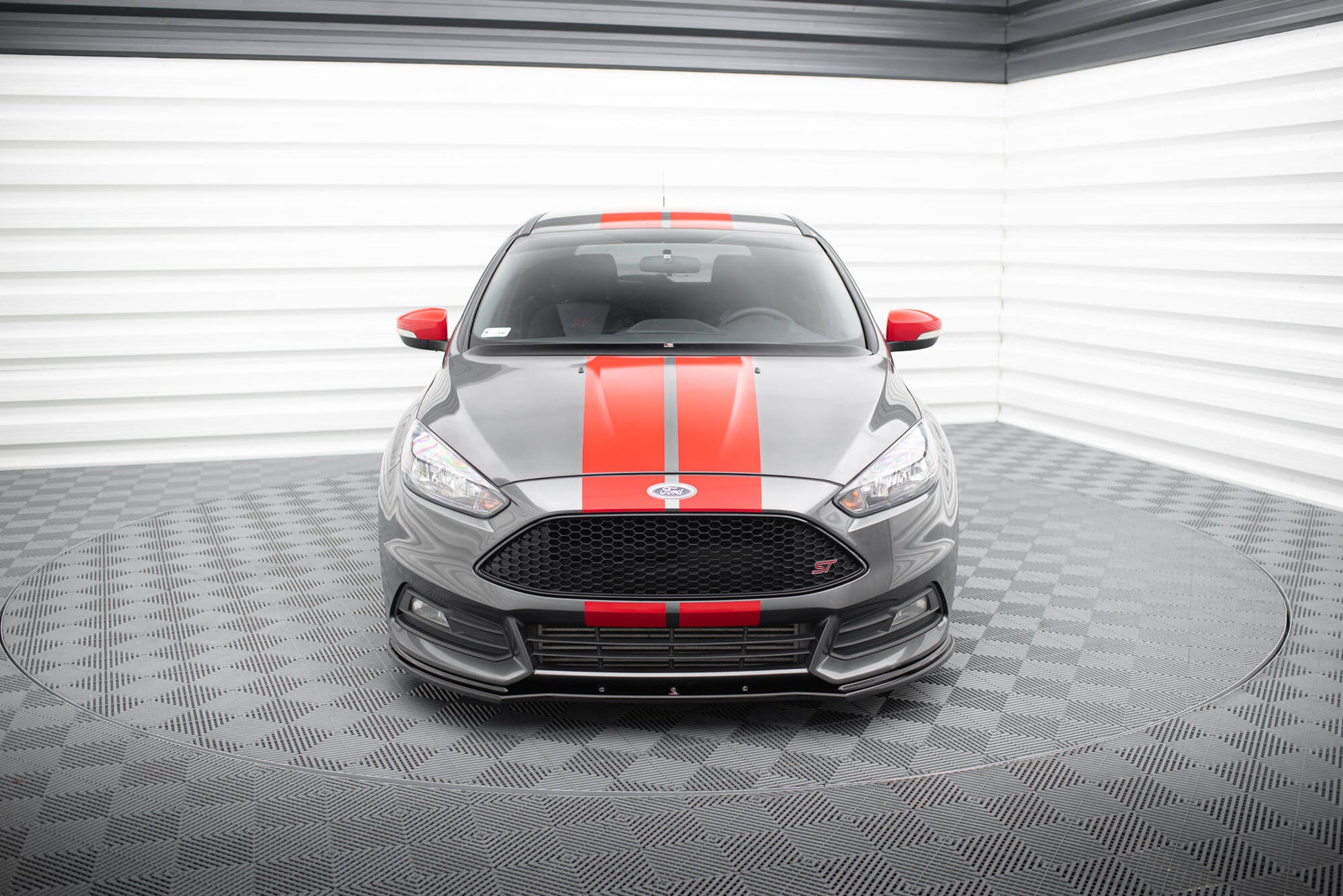 Front Ansatz V.1 für Ford Focus ST Mk3 FL schwarz Hochglanz