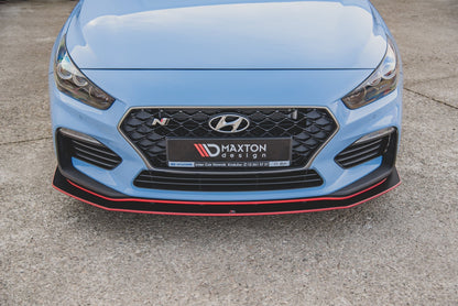 Street Pro Front Ansatz für +Flaps für Hyundai I30 N Mk3 Hatchback / Fastback schwarz Hochglanz