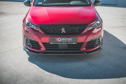 Front Ansatz V.1 für Peugeot 308 GT Mk2 Facelift schwarz Hochglanz