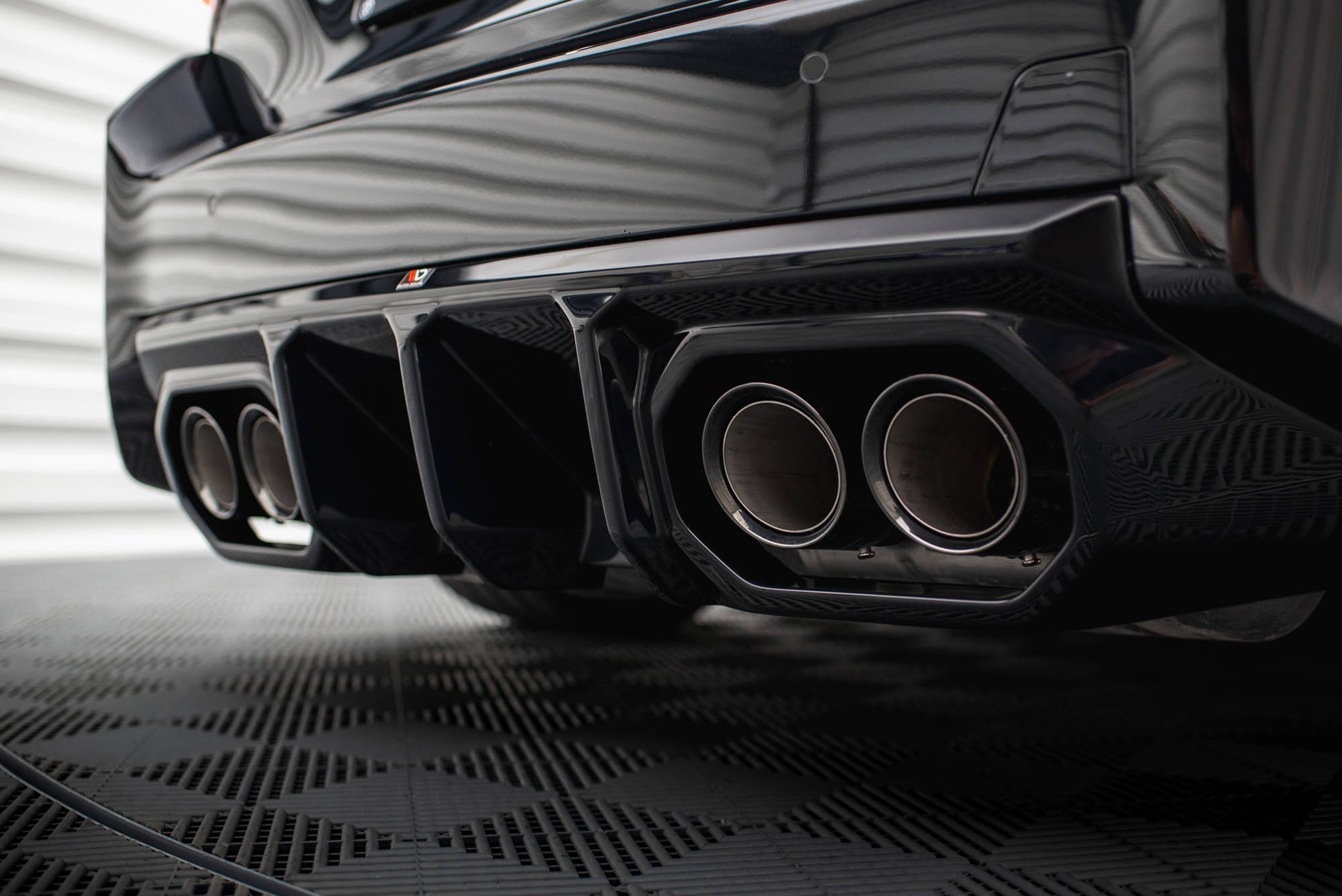 Diffusor Heck Ansatz V.2 für BMW M2 G87 schwarz Hochglanz