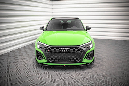 Front Ansatz V.2 für Audi RS3 Limousine 8Y schwarz Hochglanz