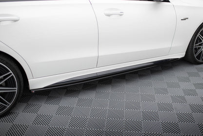 Seitenschweller Ansatz für Mercedes-Benz C AMG-Line / 43 AMG W206 schwarz Hochglanz