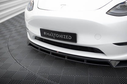 Front Ansatz V.2 für Tesla Model Y schwarz Hochglanz