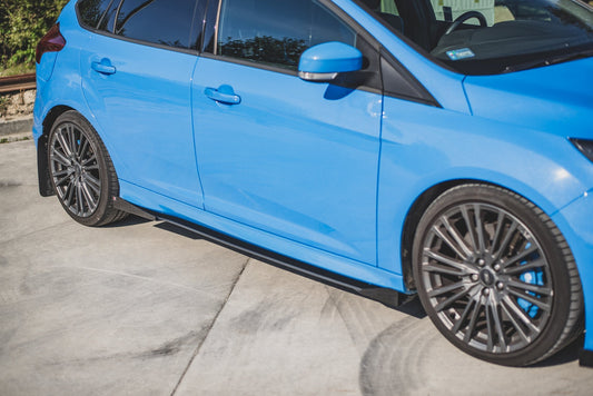 Street Pro Seitenschweller Ansatz für + Flaps Ford Focus RS Mk3 schwarz Hochglanz