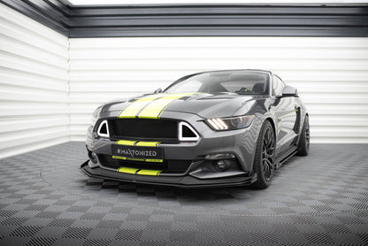 Street Pro Front Ansatz für +Flaps für + Flaps Ford Mustang GT Mk6  schwarz Hochglanz