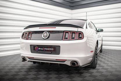Diffusor Heck Ansatz für Ford Mustang Mk5 Facelift schwarz Hochglanz