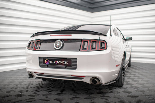 Diffusor Heck Ansatz für Ford Mustang Mk5 Facelift schwarz Hochglanz