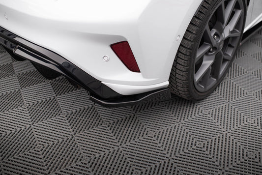 Heck Ansatz Flaps Diffusor V.3 für (Für heckansatz v.2) Ford Focus Hatchback ST Mk4  schwarz Hochglanz