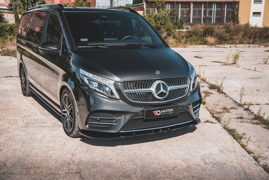 Front Ansatz V.2 für Mercedes-Benz V-Klasse AMG-Line W447  schwarz Hochglanz